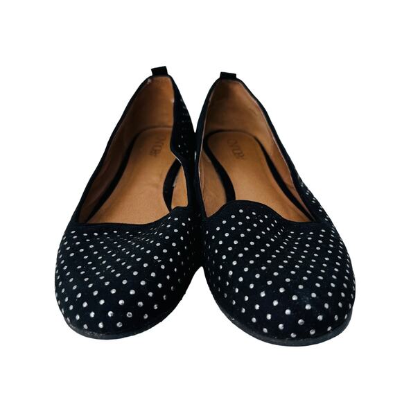ABound Embellished Flat Shoes Round Toe Slip On Suede Black Womens Size 6.5M - Picture 5 of 8